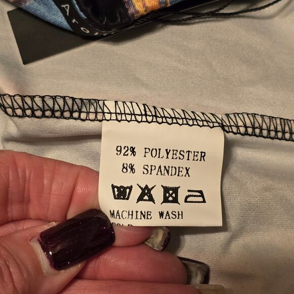 Arolina Womens Wide Leg Pants Size Large Multicolor Eclectic Colorful Artsy - Picture 3 of 8